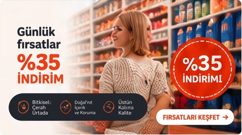 Günlük fırsatlar yüzde 35 indirim