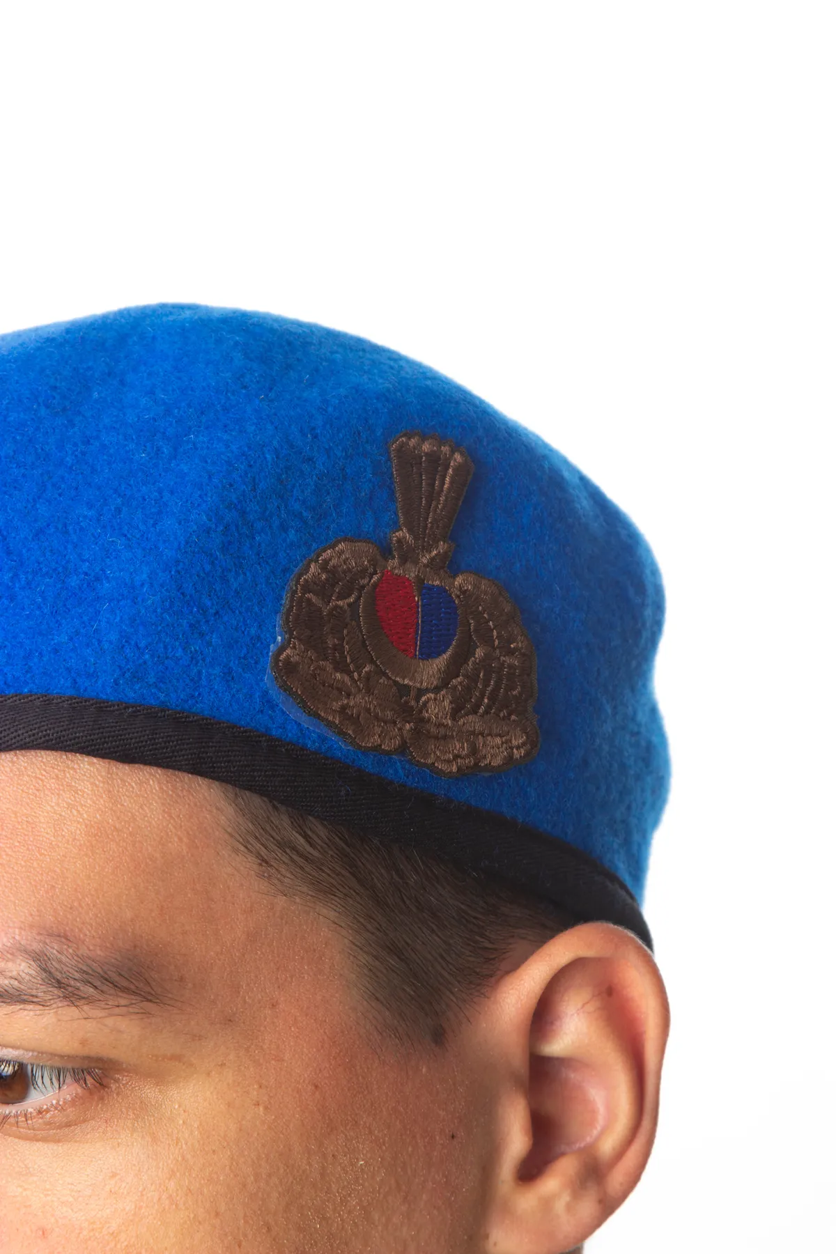 Esnaf Pazar | İzmir Askeri Malzeme Jandarma Komando Mavi Renkli Urbam Seta  Kaşmir Kokartlı Subay Yan Bere