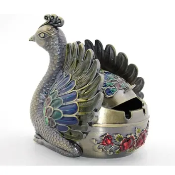 Exporanto Metal Tavuskuşu Figürü Küllük ALK1663