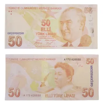 İRHANLAR Geçersiz Şaka Düğün Parası 50 Tl Sahte1 Para 100 Adet Oyun Parası Dış Çekimlere Özel 1 Deste