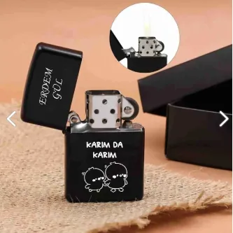aytasarim51 Kişiye Özel KOCAM DA KOCAM KARIM DA KARIM Temalı Çakmak | Özel İsimli Model Zippo Çakmak Hediye