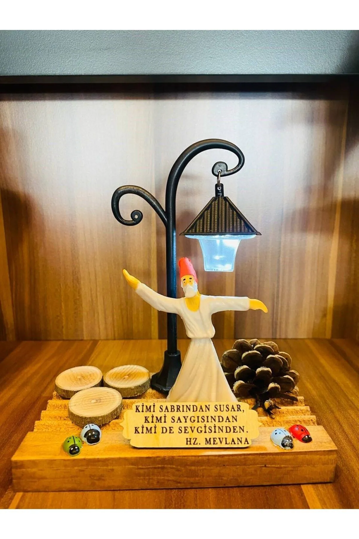 MYK HEDİYE VE SANAT ATÖLYESİ Mevlana Sözleri Resimli, Mevlana, Rumi, Dini Hediye, İslami Hediye, Dini Dekoratif Led Lamba görsel 2