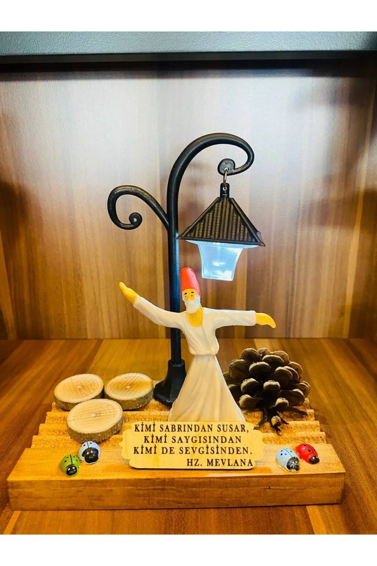 MYK HEDİYE VE SANAT ATÖLYESİ Mevlana Sözleri Resimli, Mevlana, Rumi, Dini Hediye, İslami Hediye, Dini Dekoratif Led Lamba görsel 7