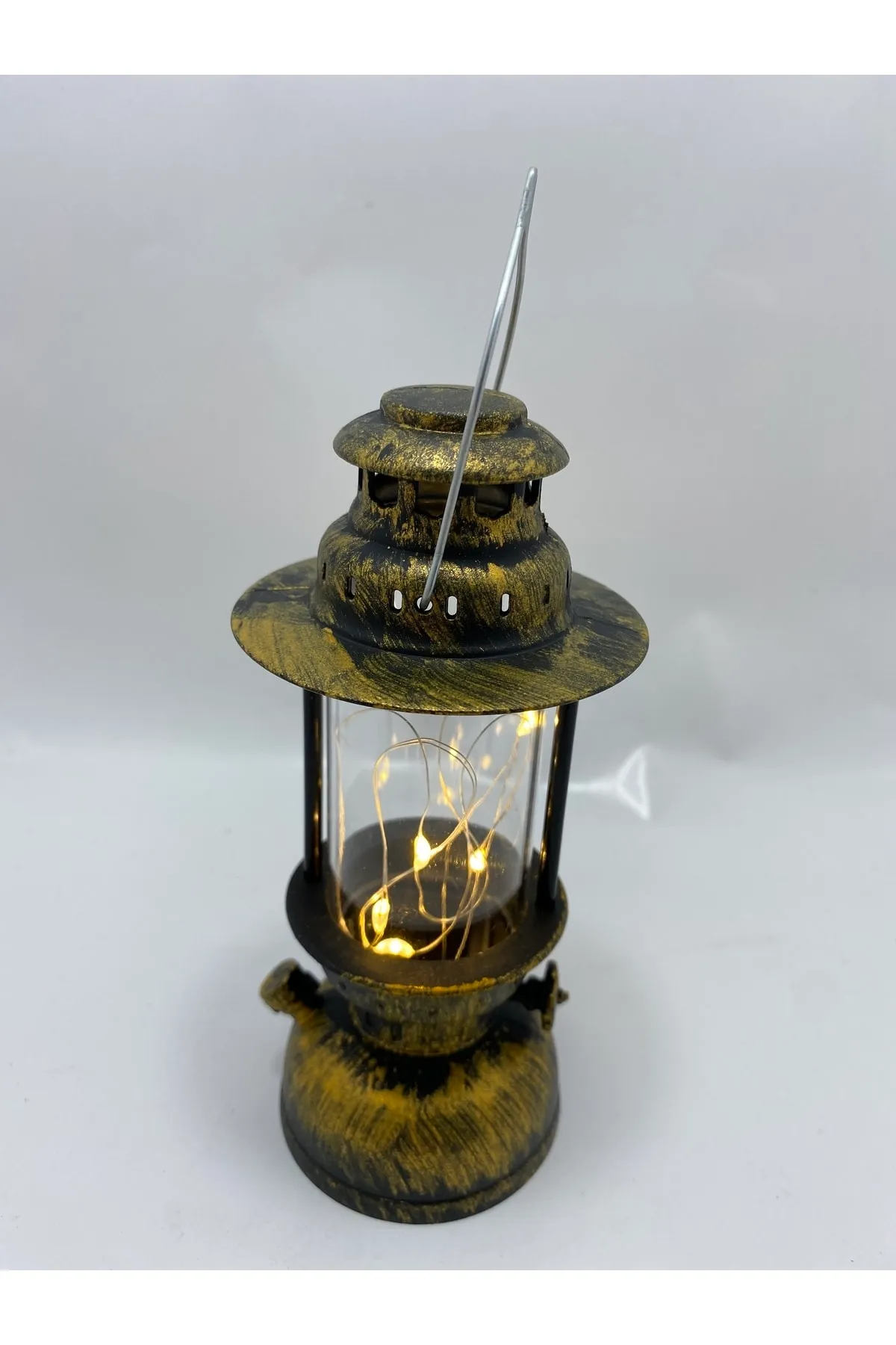 MYK HEDİYE VE SANAT ATÖLYESİ Ledli Gaz Lambası Nostaljik Eskitme Fener görsel 4
