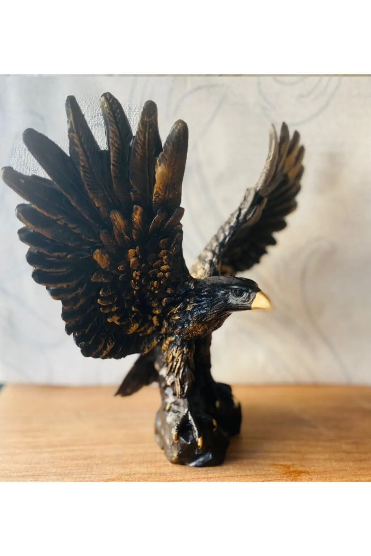 MYK HEDİYE VE SANAT ATÖLYESİ Kartal Heykeli Siyah görsel 2