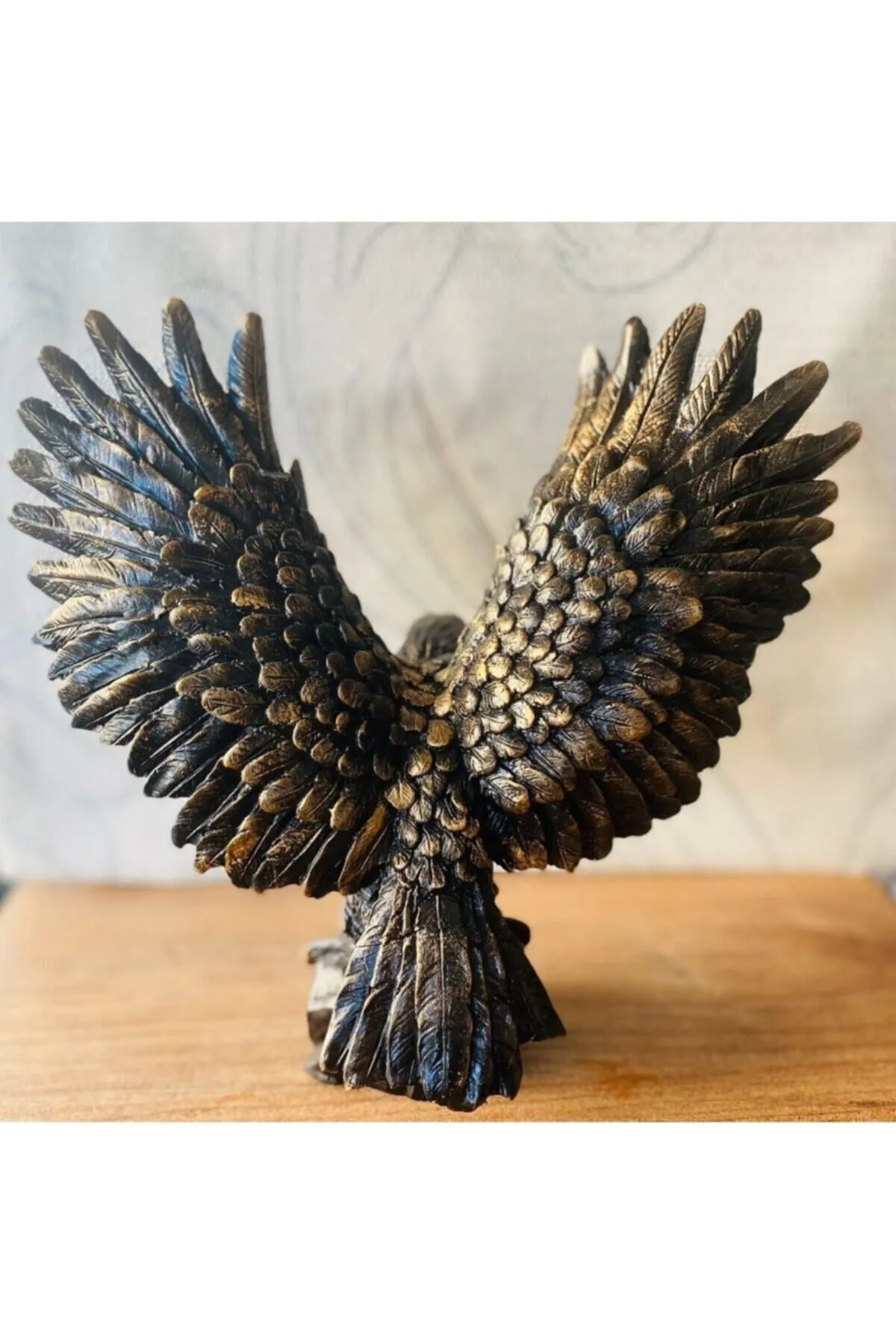 MYK HEDİYE VE SANAT ATÖLYESİ Kartal Heykeli Siyah görsel 3