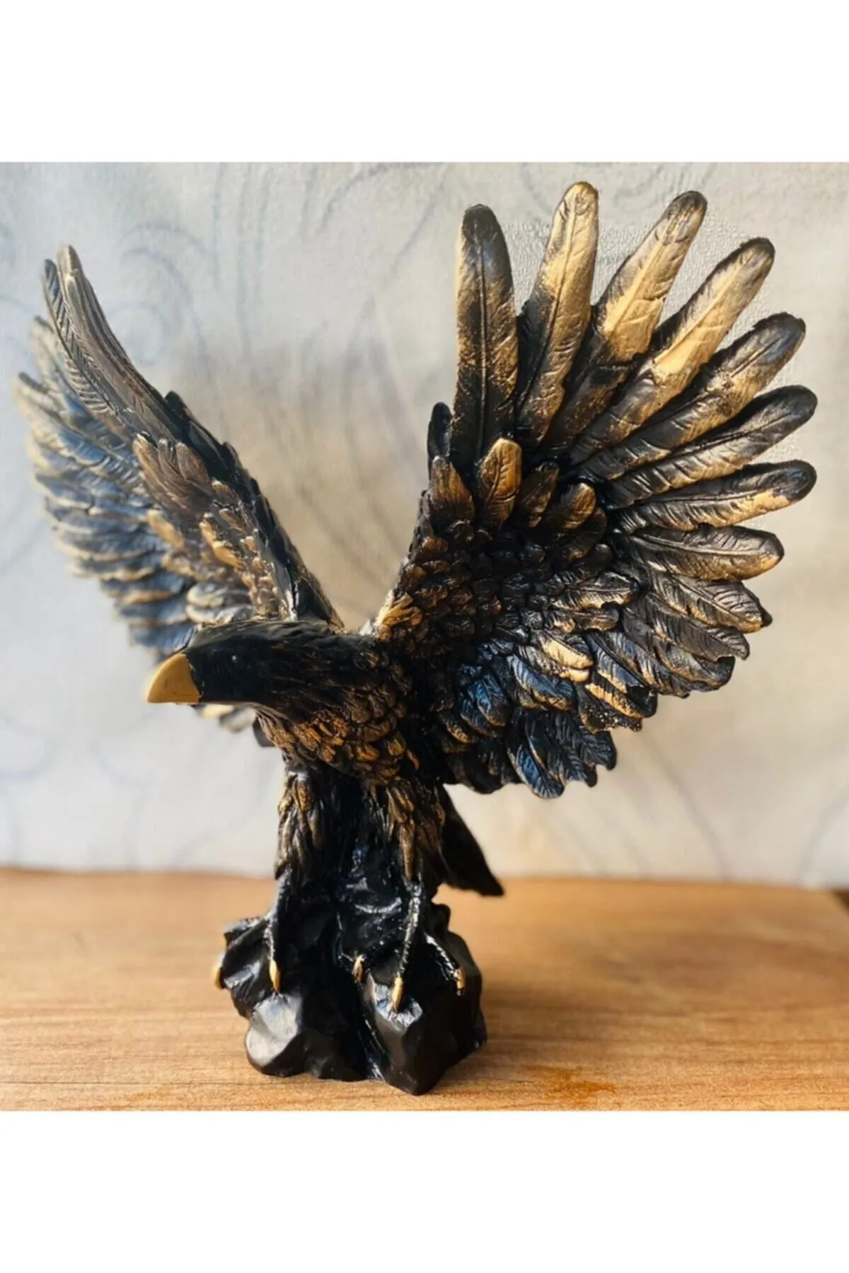 MYK HEDİYE VE SANAT ATÖLYESİ Kartal Heykeli Siyah görsel 4