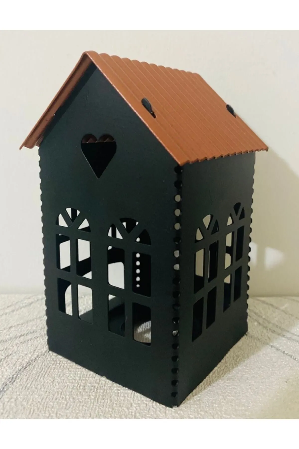 MYK HEDİYE VE SANAT ATÖLYESİ Fener Mumluk Ev Model Lüx görsel 6