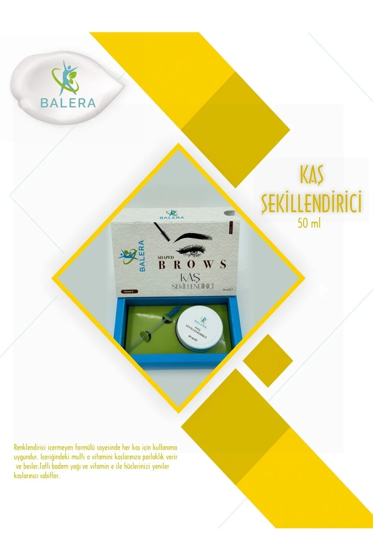 BALERA | Kaş Şekillendirici Wax 50ml & Kaş Kirpik Serumu görsel 3