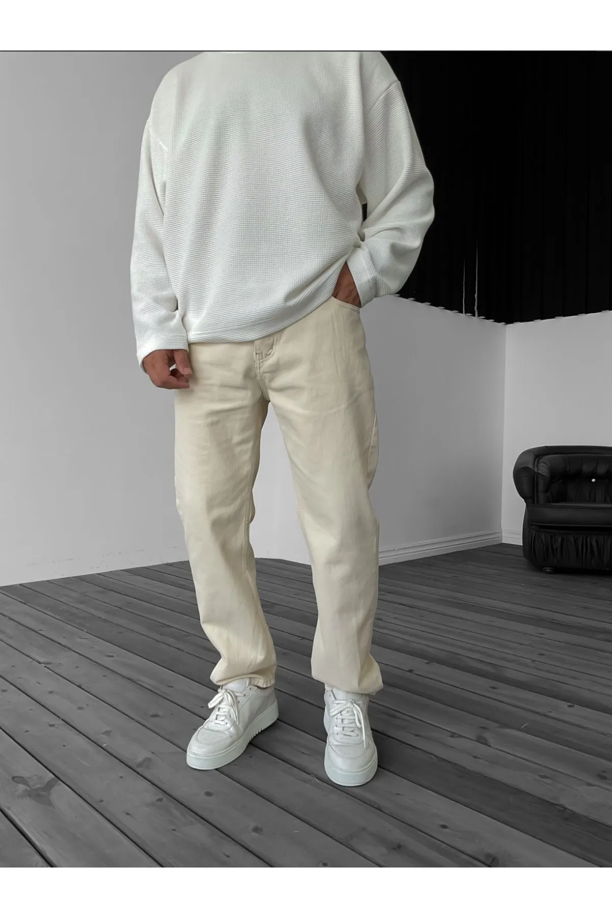 ORAY STORE Bej Baggy Pantolon görsel 3