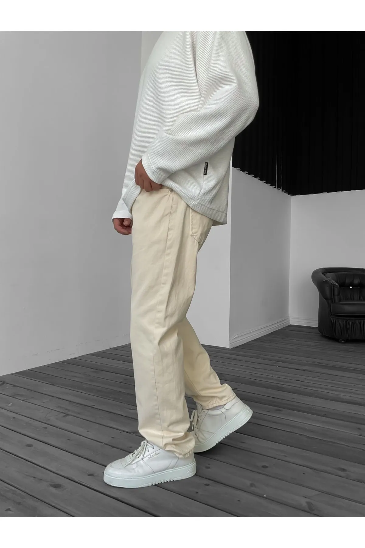 ORAY STORE Bej Baggy Pantolon görsel 4