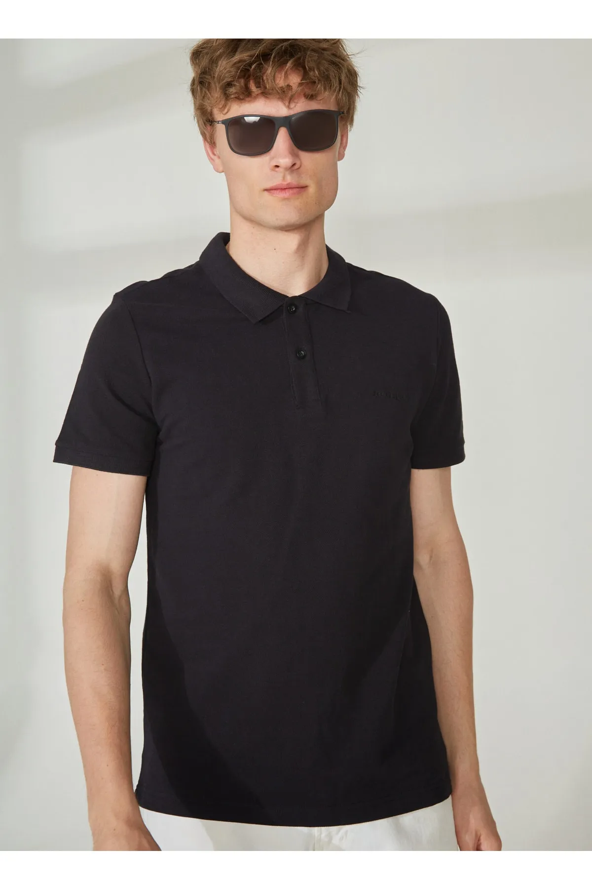 AYM BUTİK Siyah Erkek Polo T-Shirt 199 LCM 242040 BAS görsel 2
