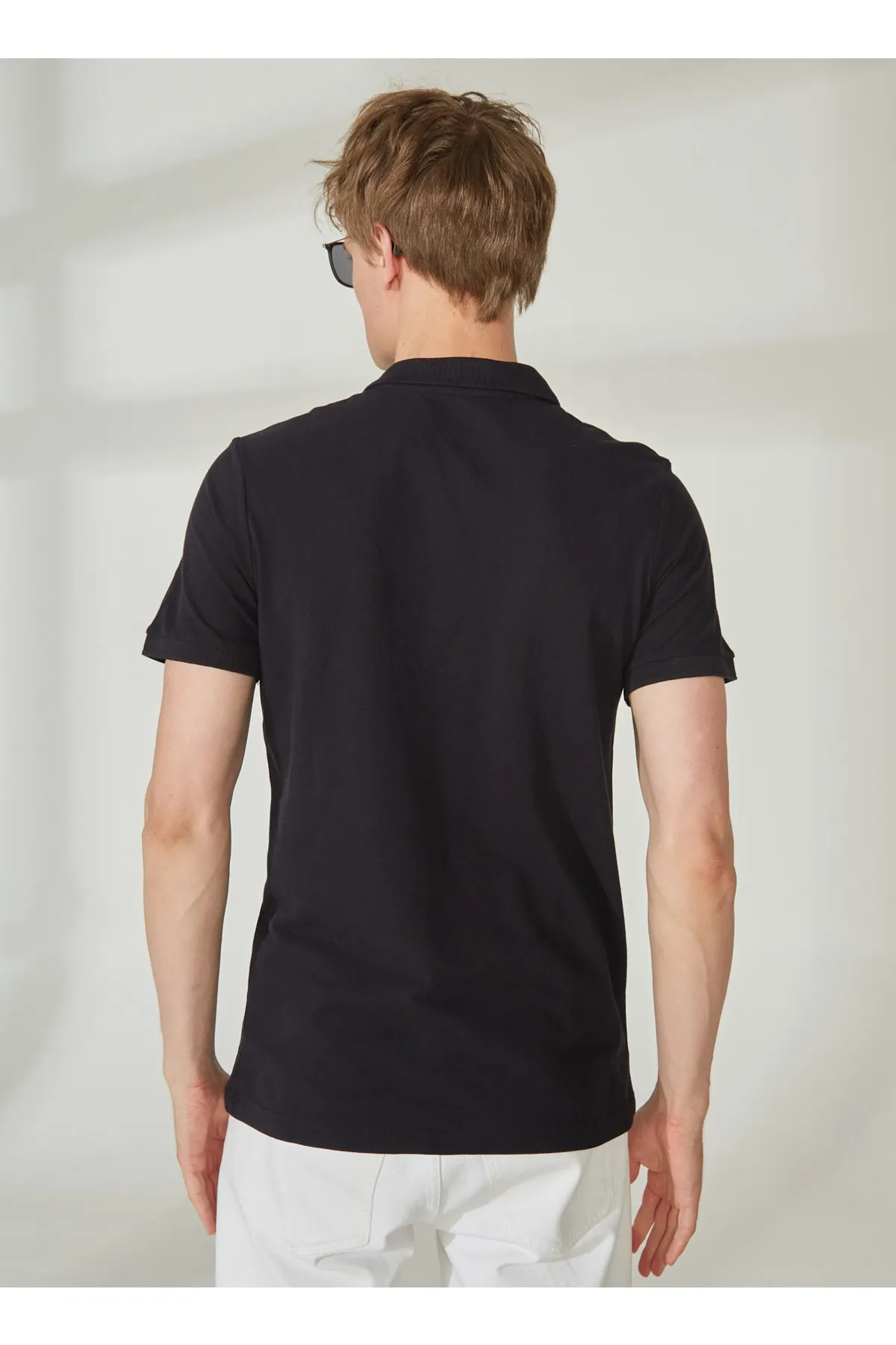 AYM BUTİK Siyah Erkek Polo T-Shirt 199 LCM 242040 BAS görsel 3