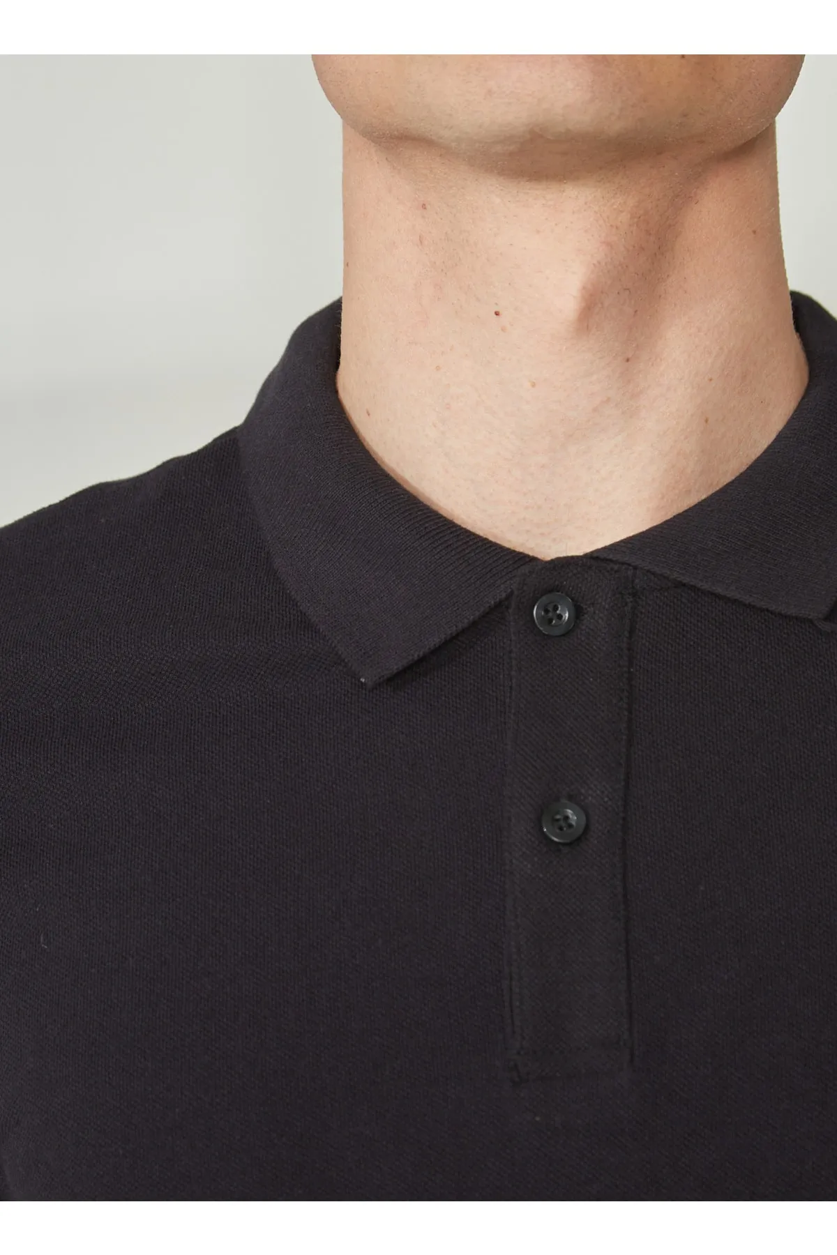 AYM BUTİK Siyah Erkek Polo T-Shirt 199 LCM 242040 BAS görsel 4