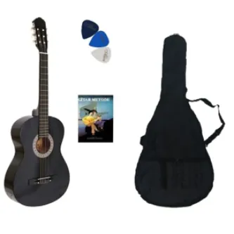 Nano Müzik Klasik Gitar Seti 4/4 Tam Boy Klasik Gitar - Kılıf - Pena - Metot Kitabı Set 7