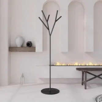 TRENDESK Metal Siyah Ayaklı Ağaç Askılık Dekoratif Mont Ceket Elbise Askılığı Portmanto 168 cm