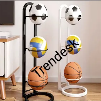 TRENDESK Metal Siyah Futbol Top Standı, Basketbol Top Standı 90 Cm 3412