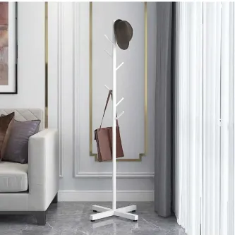 TRENDESK Metal Beyaz Ayaklı Askılık Portmanto Modern Elbise Askısı Konfeksiyon Askısı 165 cm