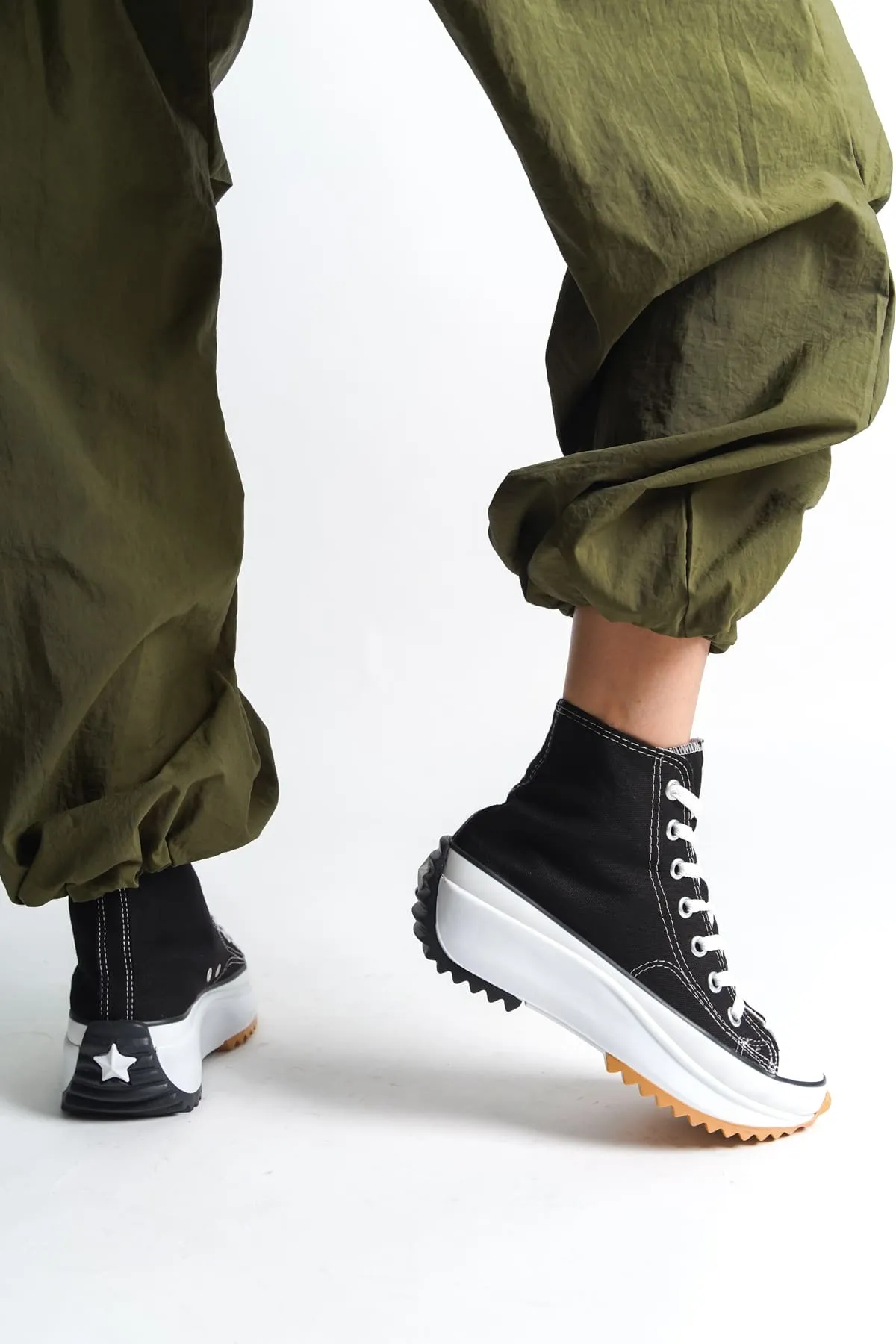 Baybonza ROMA Bağcıklı Ortopedik Taban Kadın Sneaker Ayakkabı BT Siyah görsel 3