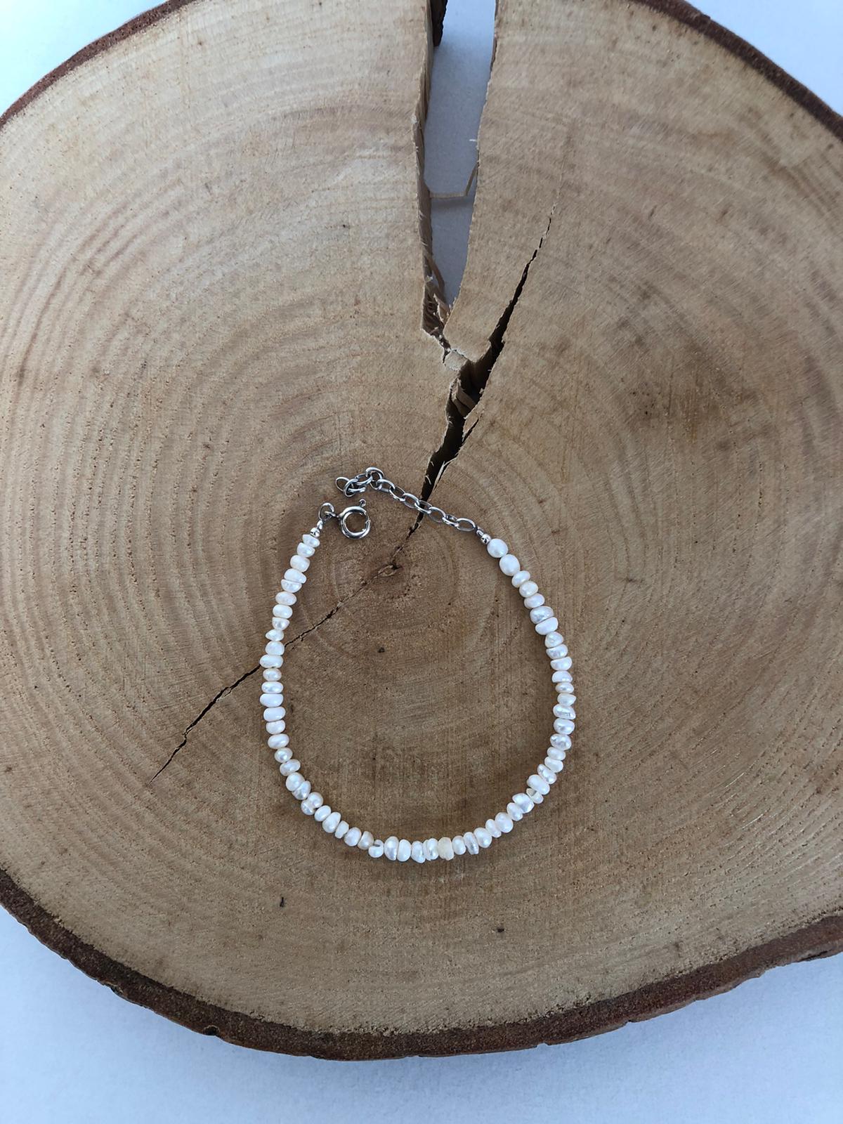 Opal Silver Gümüş İnci Bileklik