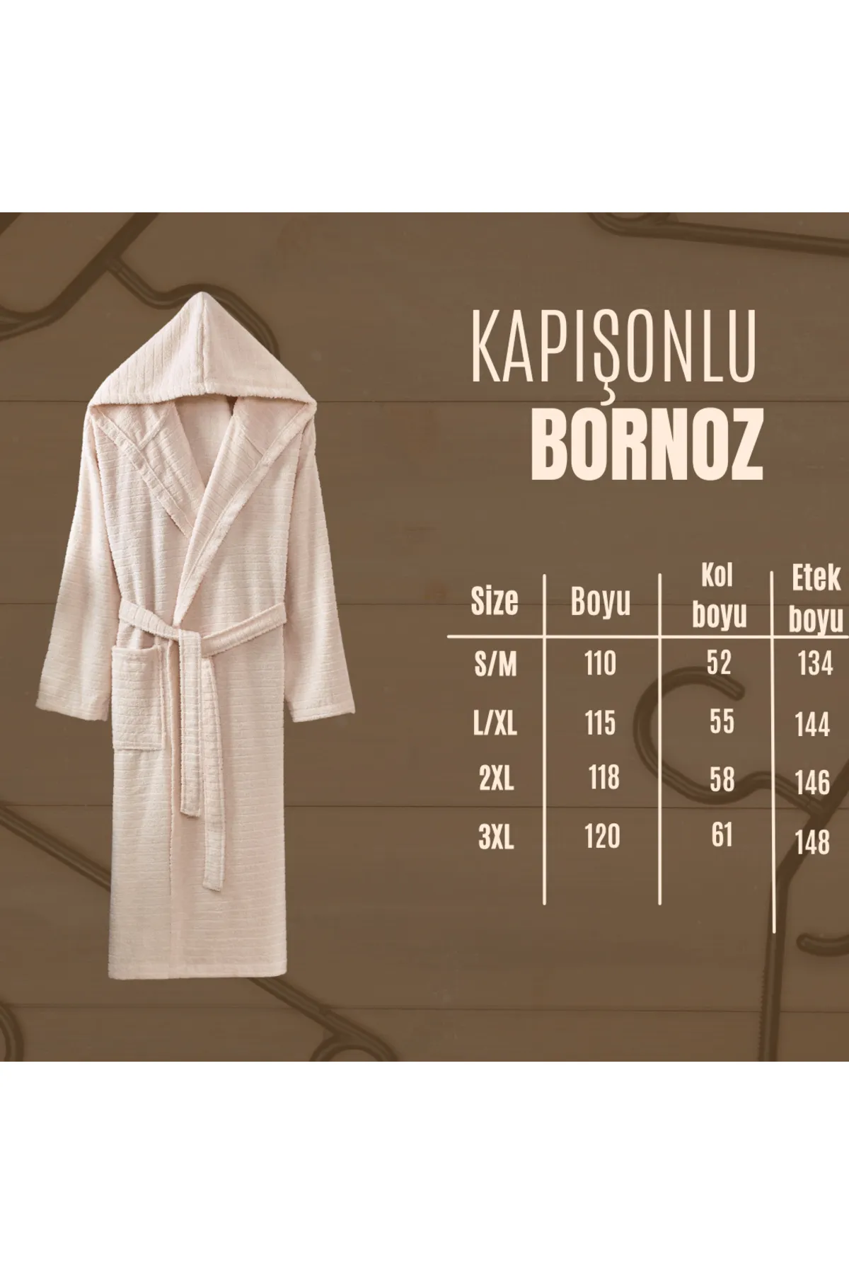 Roko Villa Kapişonlu Bornoz Yeşil görsel 2