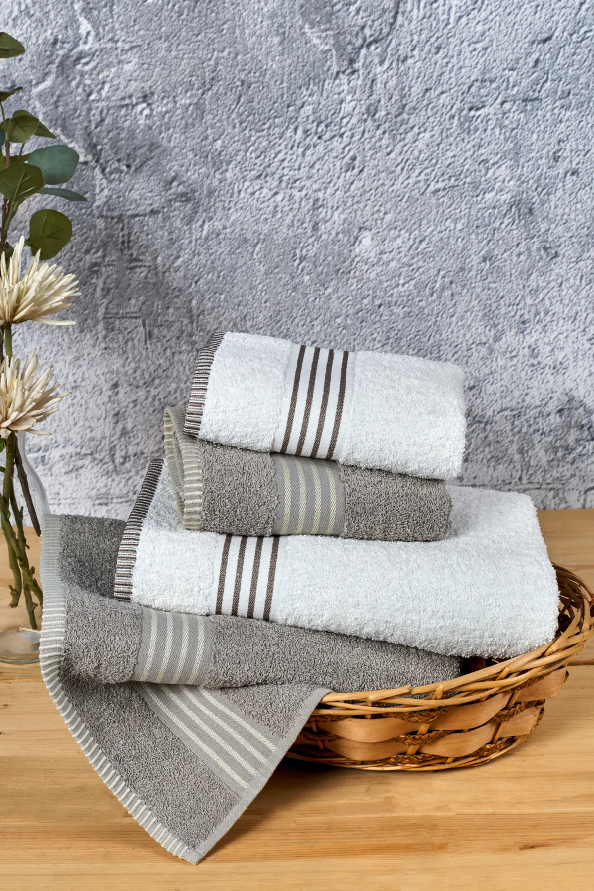 Roko Villa BANYO HAVLU SETİ- OSCAR TAKIM Gri