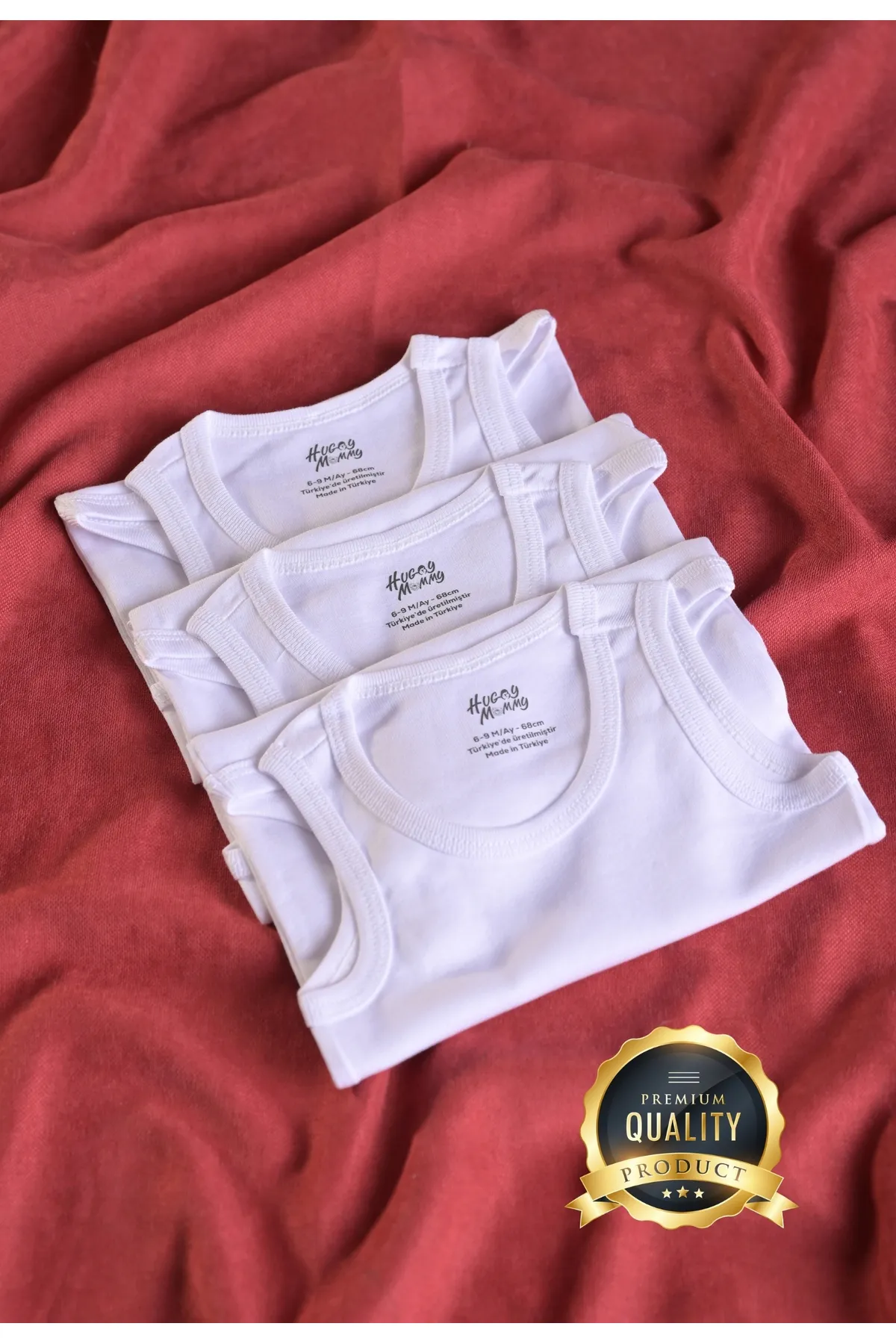 Huggy Mommy Premium %100 Organik Pamuk Beyaz Atlet Bebek Body Zıbın Çıtçıtlı Bebek Badi Set Çıtçıt Uzatma Hediye görsel 3