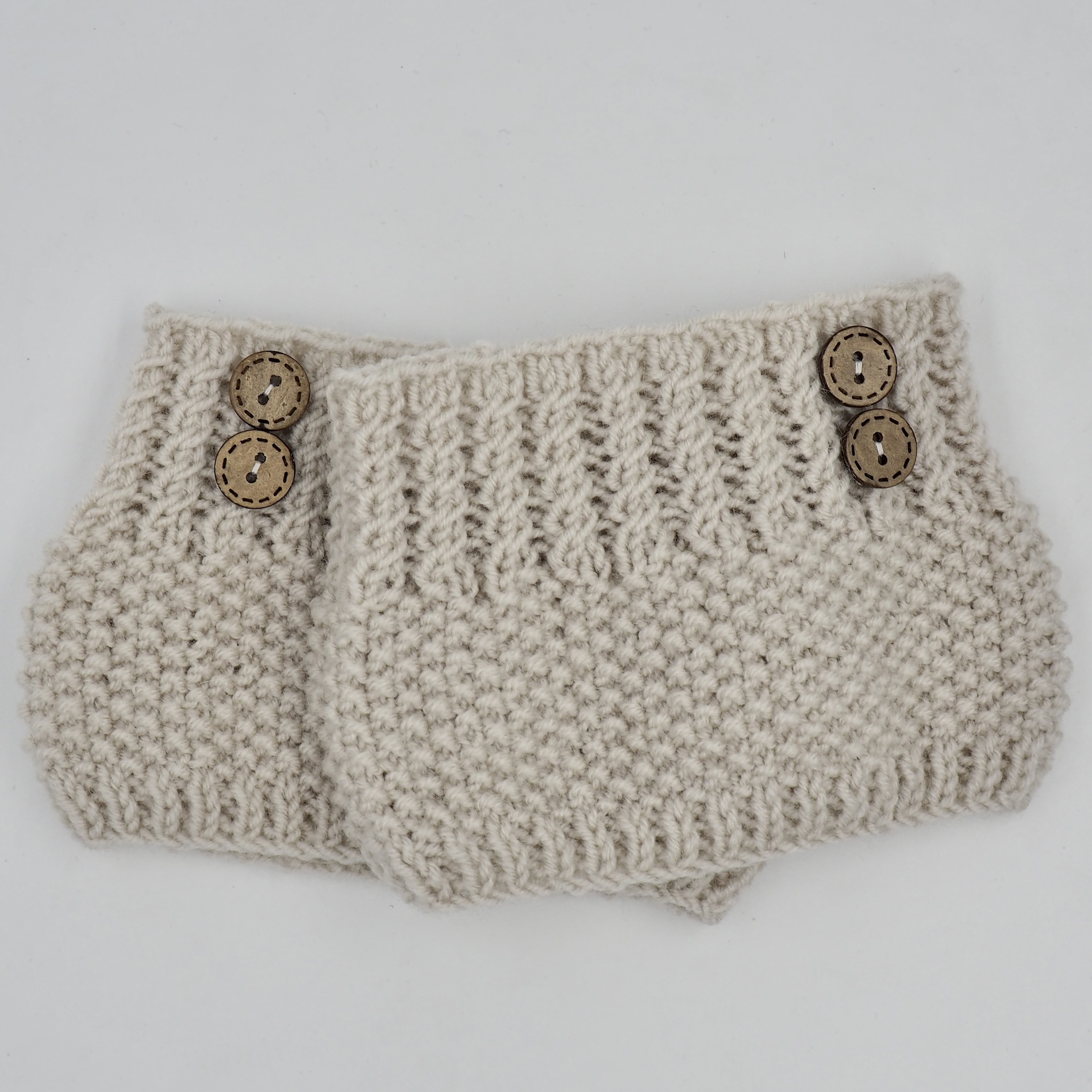 El Örgüsü Bej Bot Manşeti (Boot Cuffs)