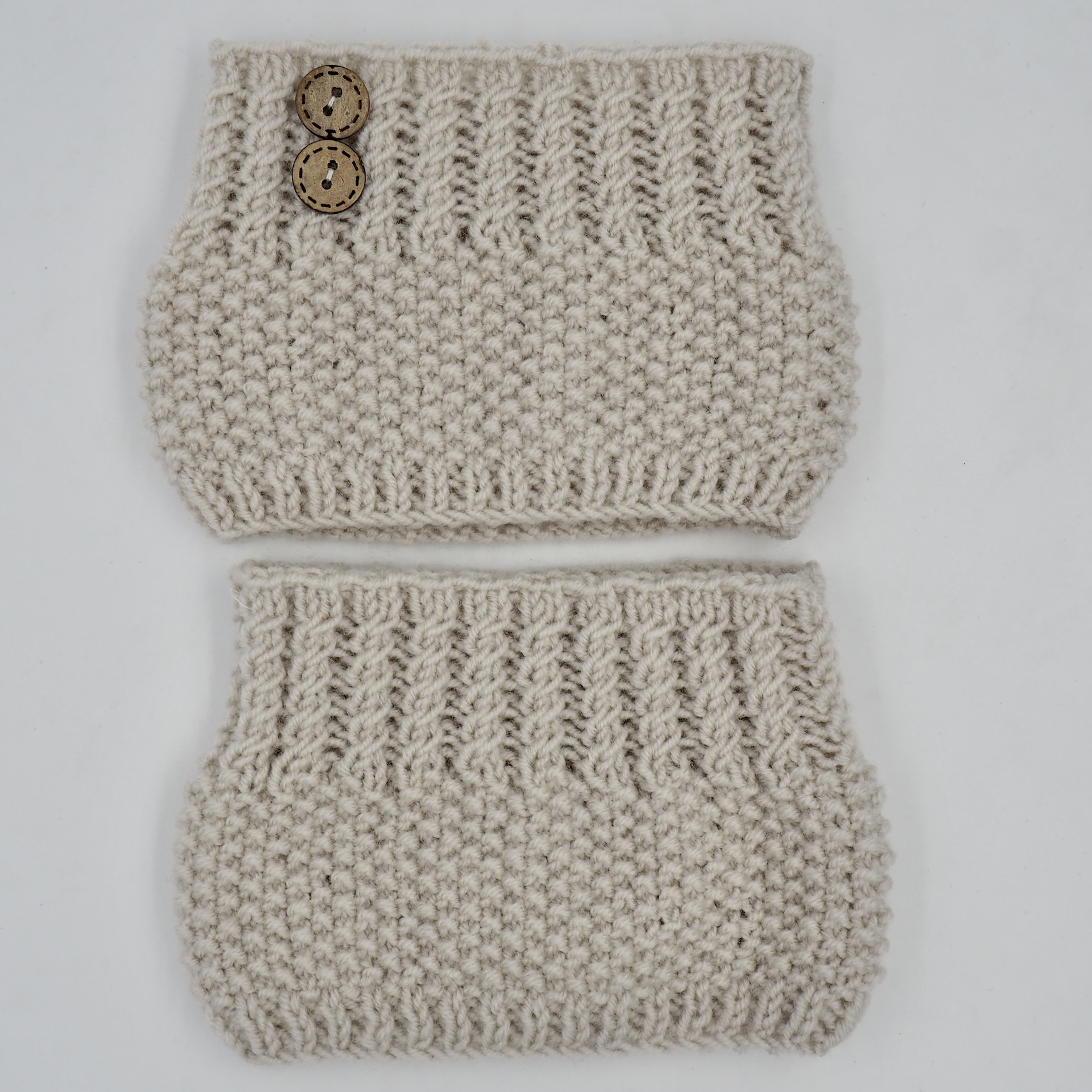El Örgüsü Bej Bot Manşeti (Boot Cuffs) görsel 2