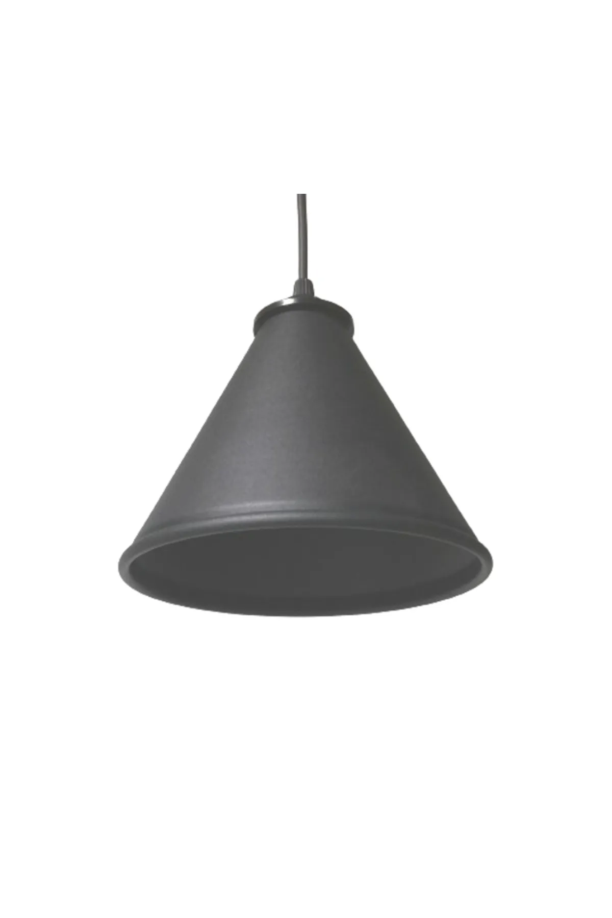 Tekay Aydınlatma Huni siyah metal avize genişlik: 19 cm