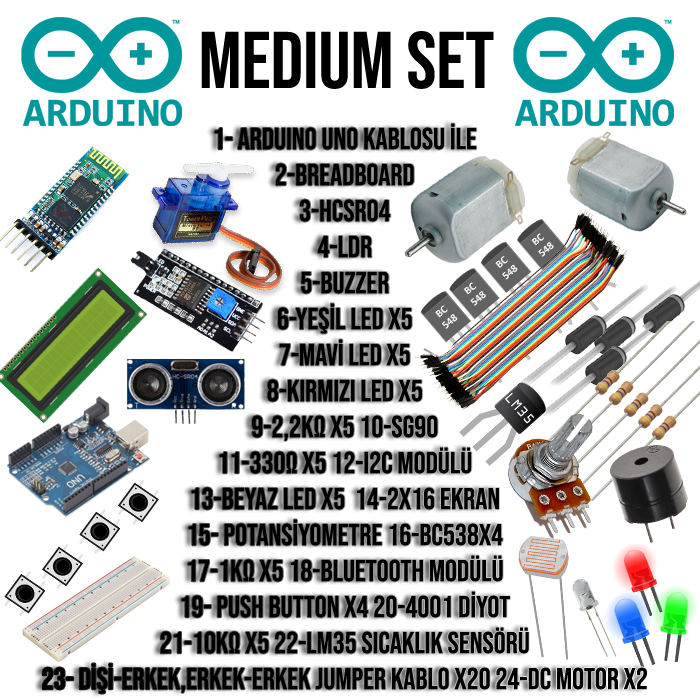 Robotikdevre ARDUINO MEDIUM SET