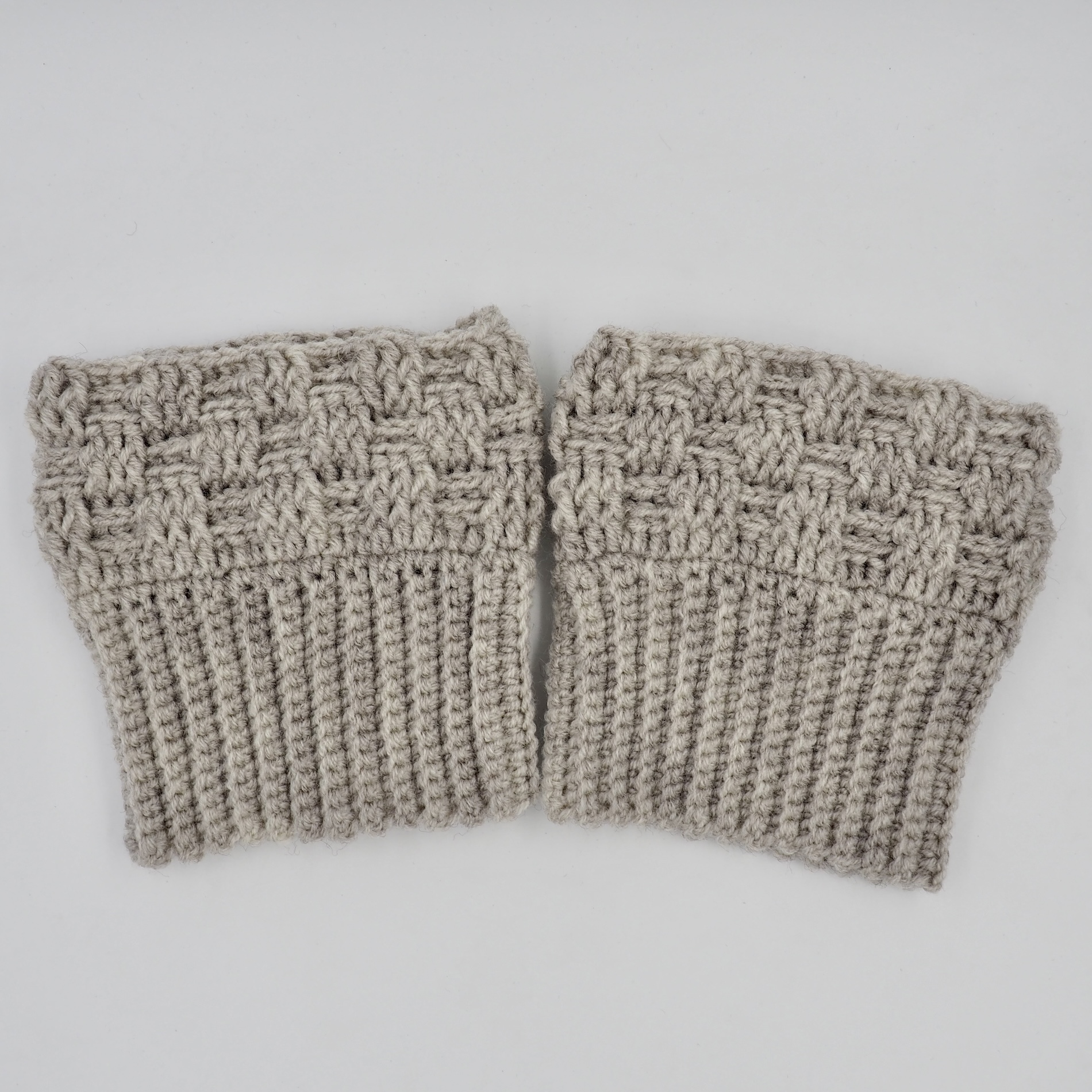 El Örgüsü Gri Bot Manşeti (Boot Cuffs) görsel 2