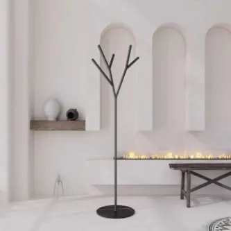TRENDESK DESIGN Metal Siyah Ayaklı Askılık Mont Ceket Elbise Askılığı Portmanto 1050-CN