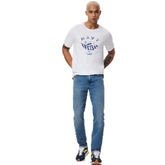 AYM BUTİK Normal Bel Slim Straight Erkek Denim Pantolon 232 Lcm 121030 Jagger Neretva Blue