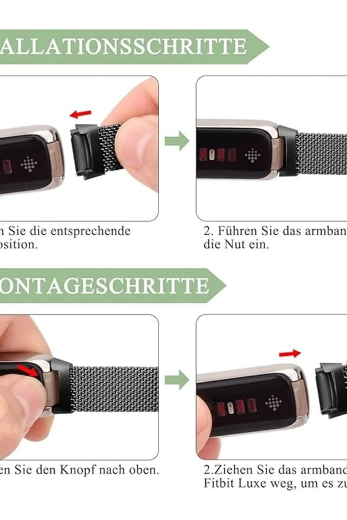 MarkaCase Fitbit Luxe Milanese Metal Manyetik Saat Kordonu görsel 3