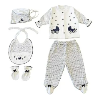 Mutlu Sepetim Sema Baby 5'li Set - Mavi