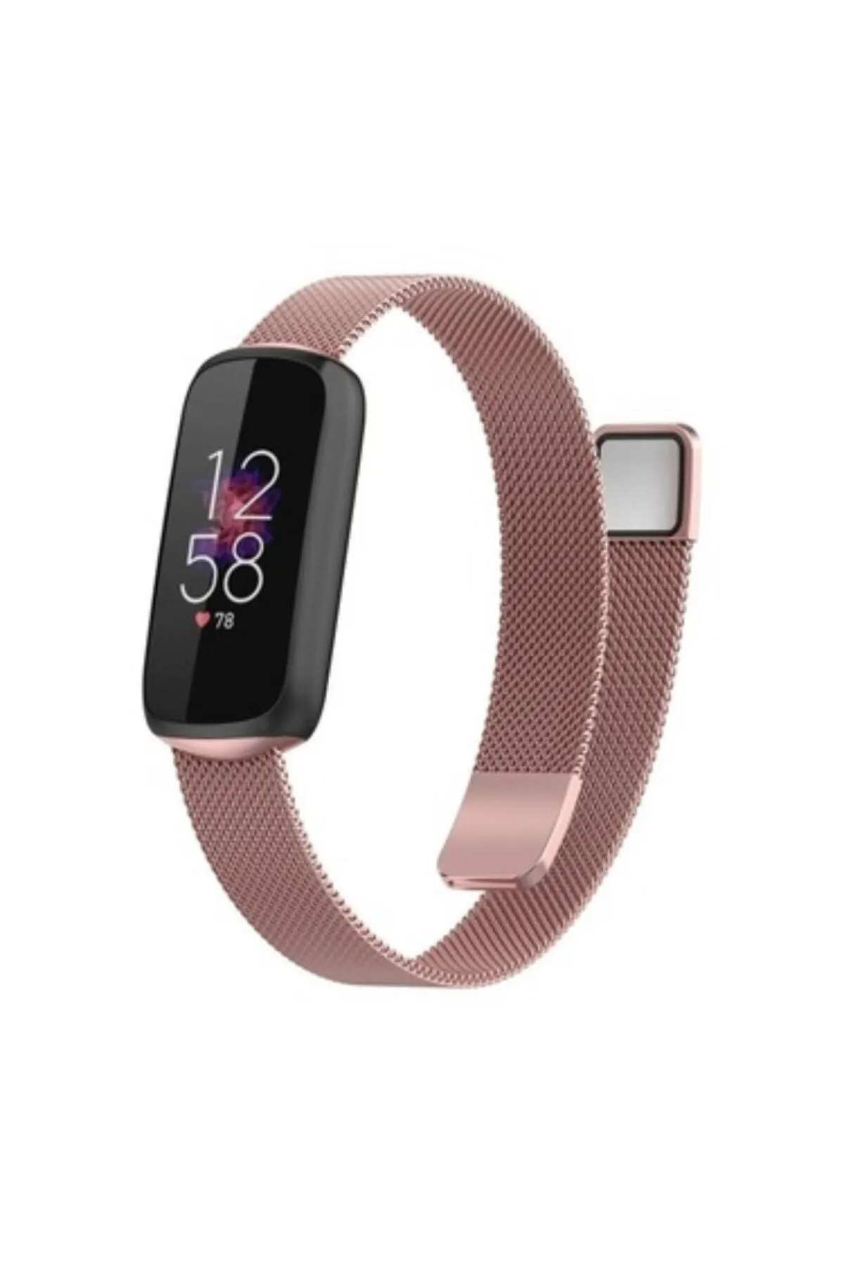 MarkaCase Fitbit Luxe Milanese Metal Manyetik Saat Kordonu Uyumlu