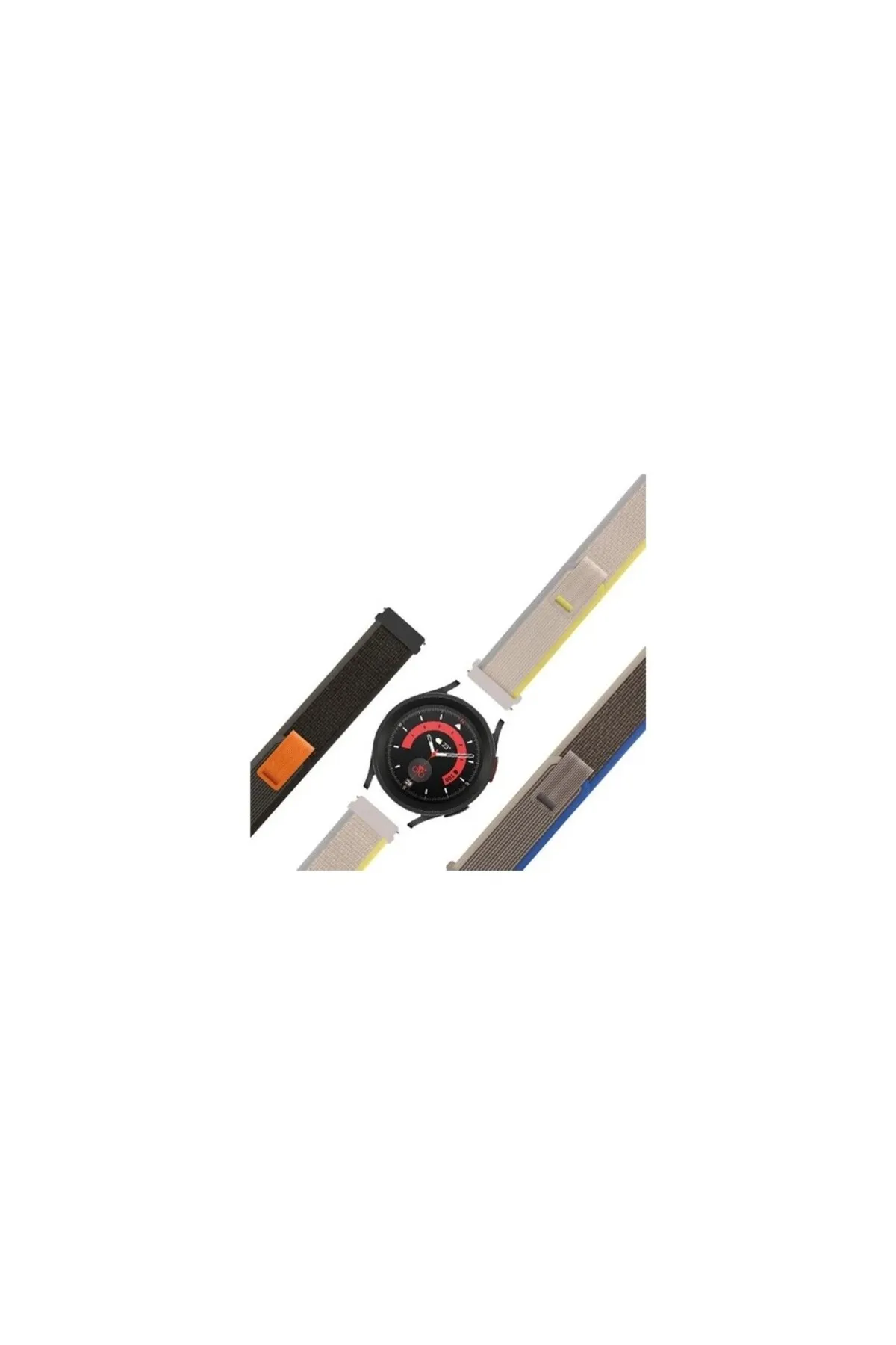 MarkaCase Amazfit Pace İçin Trail Kordon 22MM - Krem/Sarı görsel 4