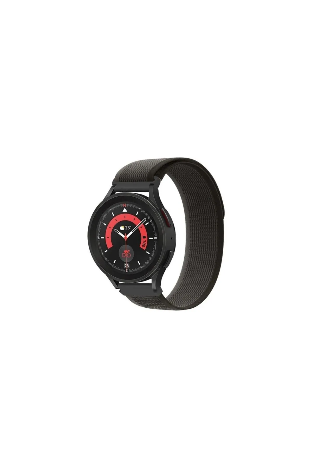 MarkaCase Amazfit Pace İçin Trail Kordon 22MM - Siyah/Gri