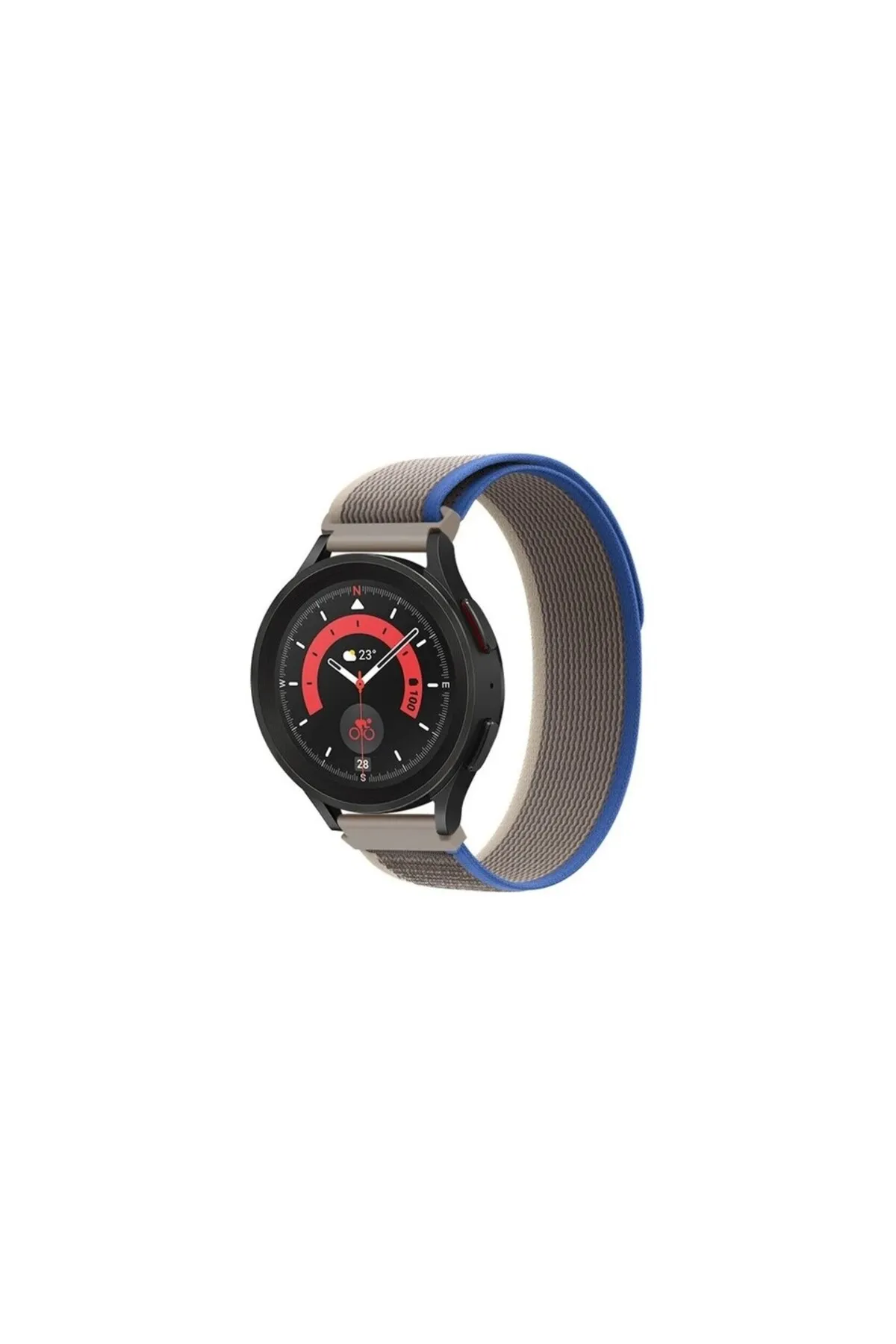 MarkaCase Amazfit Pace İçin Trail Kordon 22MM - Gri/Mavi