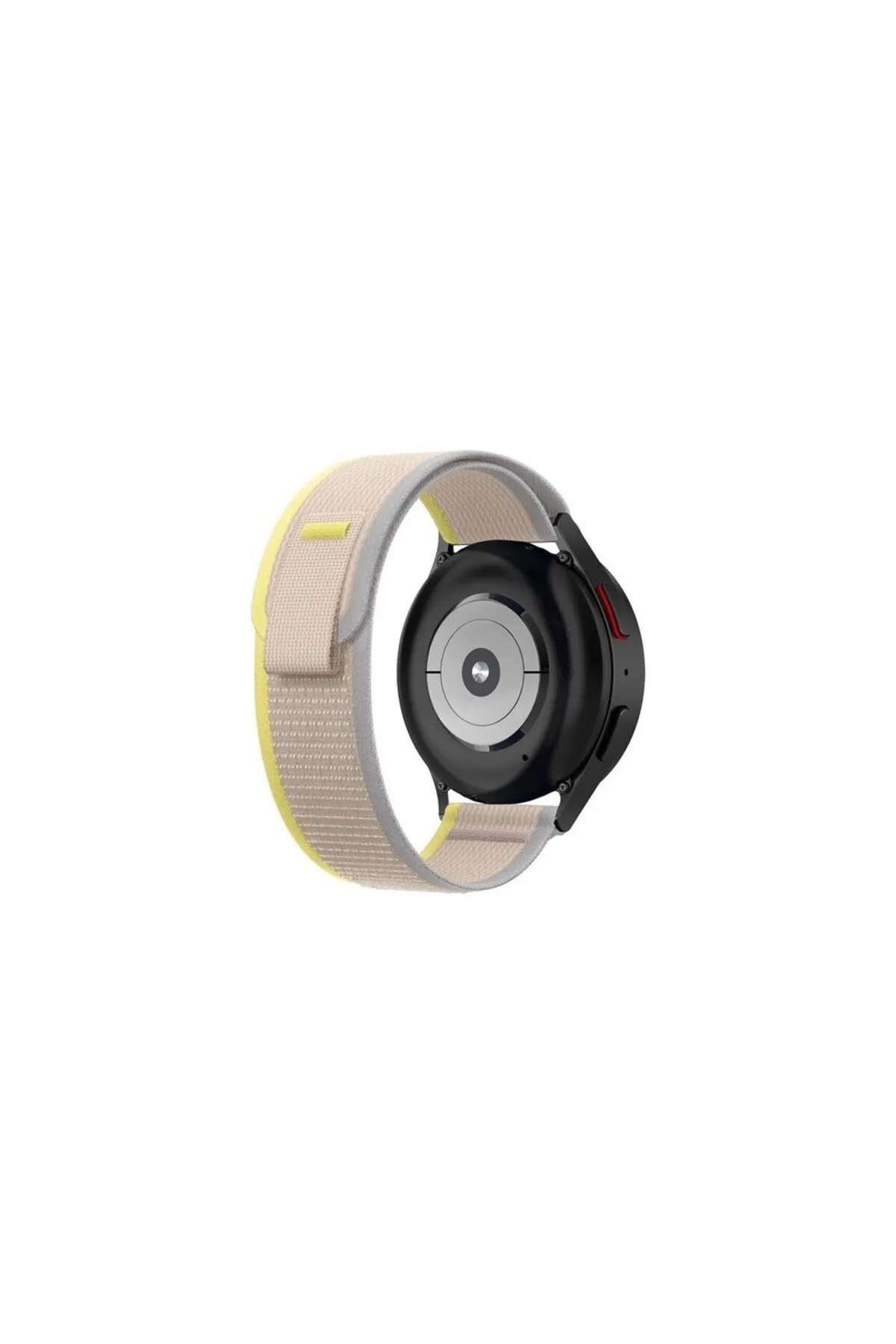 MarkaCase Huawei Watch Gt Fortuna Active 46 mm İçin Trail Kordon 22MM - Krem/Sarı görsel 2