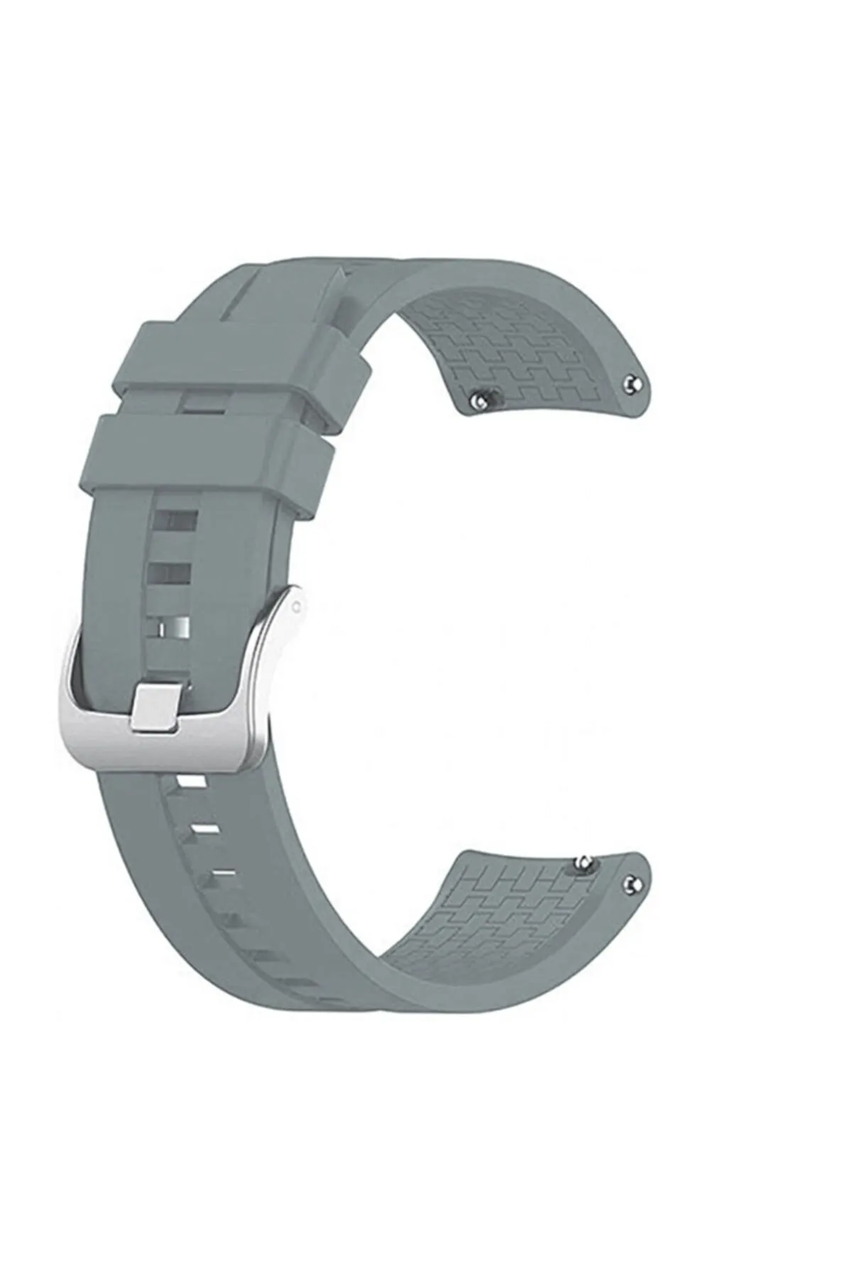 MarkaCase Fossil Watch Gen 6 Için Silikon Kordon Kayış Gri