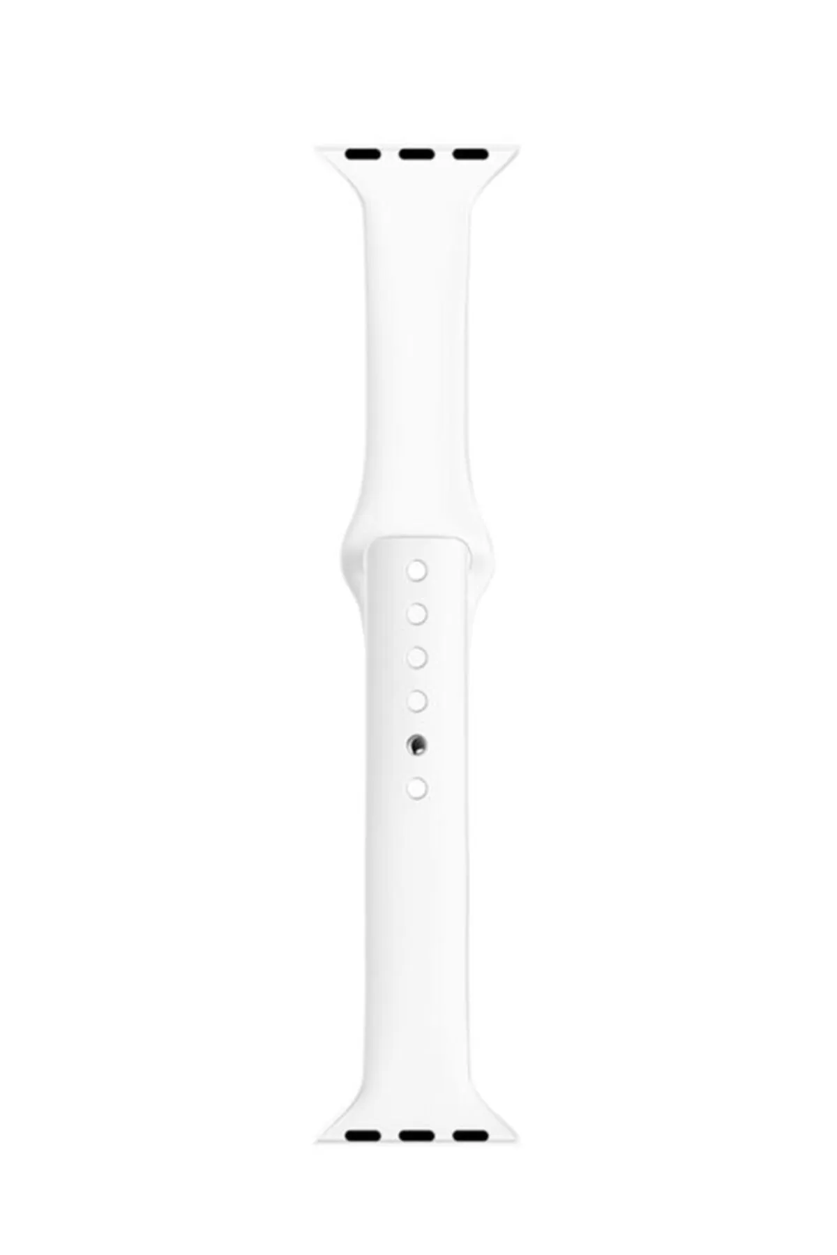 MarkaCase Apple Watch Seri 1 2 3 Için 38 Mm Slim Silikon Kordon Kayış Beyaz