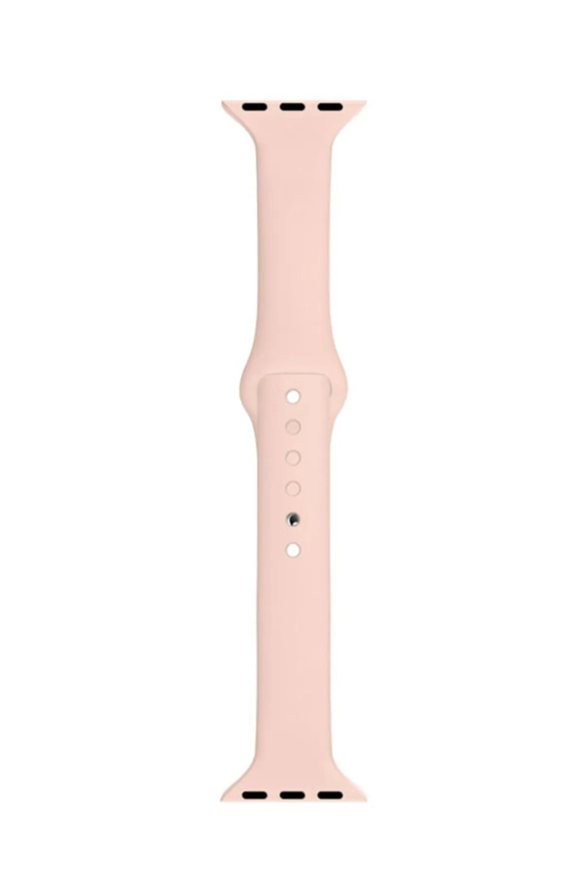 MarkaCase Apple Watch Seri 4 5 6 Için 44 Mm Slim Silikon Kordon Kum Pembe