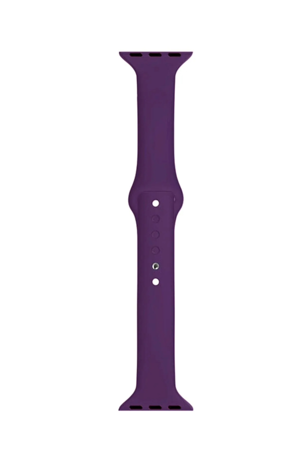 MarkaCase Apple Watch Seri 1 2 3 Için 38 Mm Slim Silikon Kordon Kayış Mor