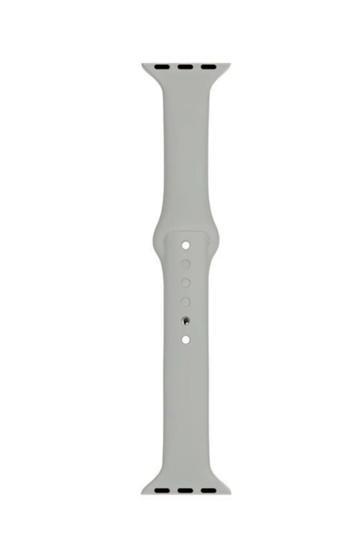 MarkaCase Apple Watch Seri 1 2 3 Için 42 Mm Slim Silikon Kordon Gri