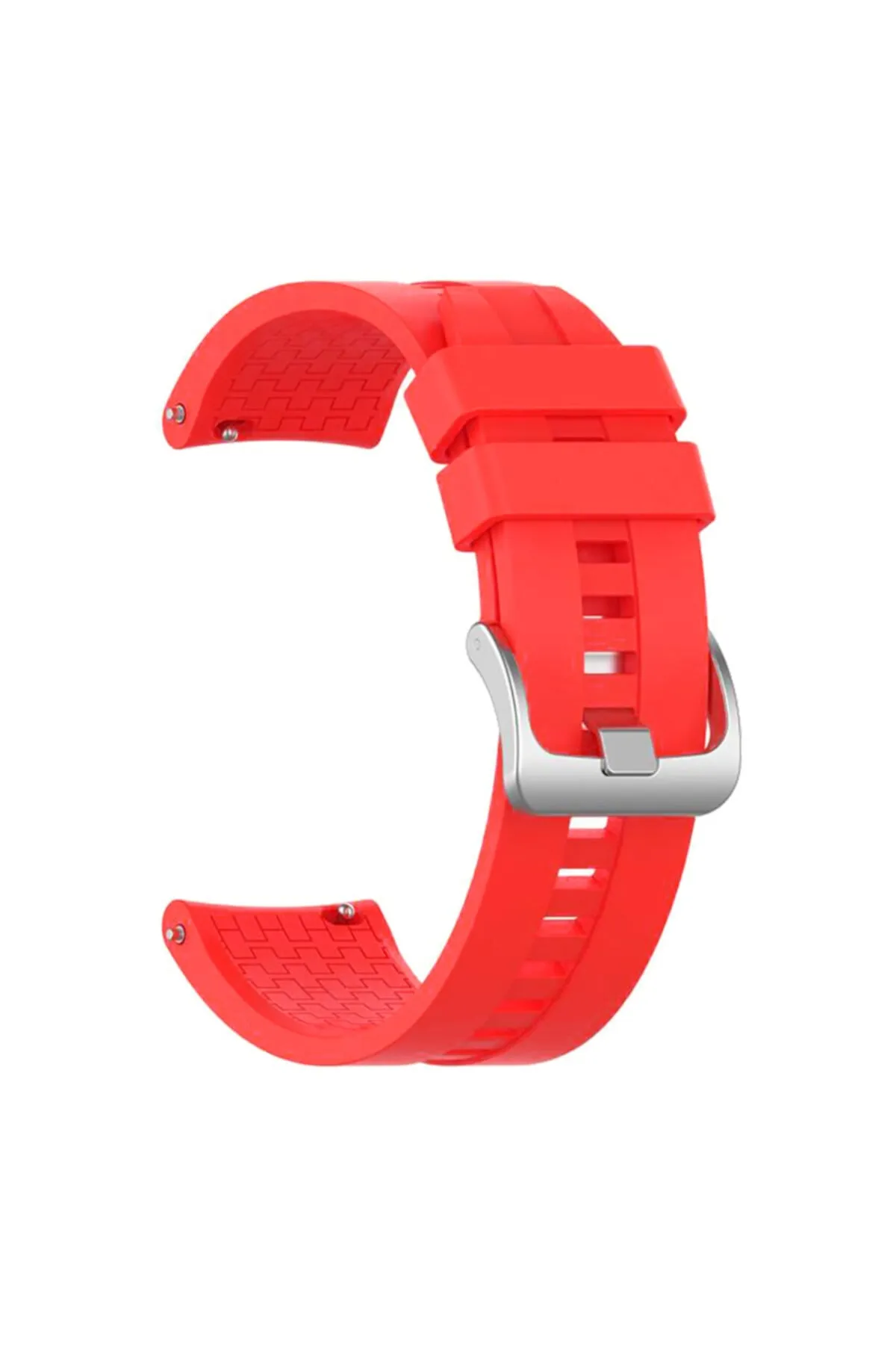 MarkaCase Fossil Watch Gen 6 Uyumlu Silikon Kordon Kayış Kırmızı