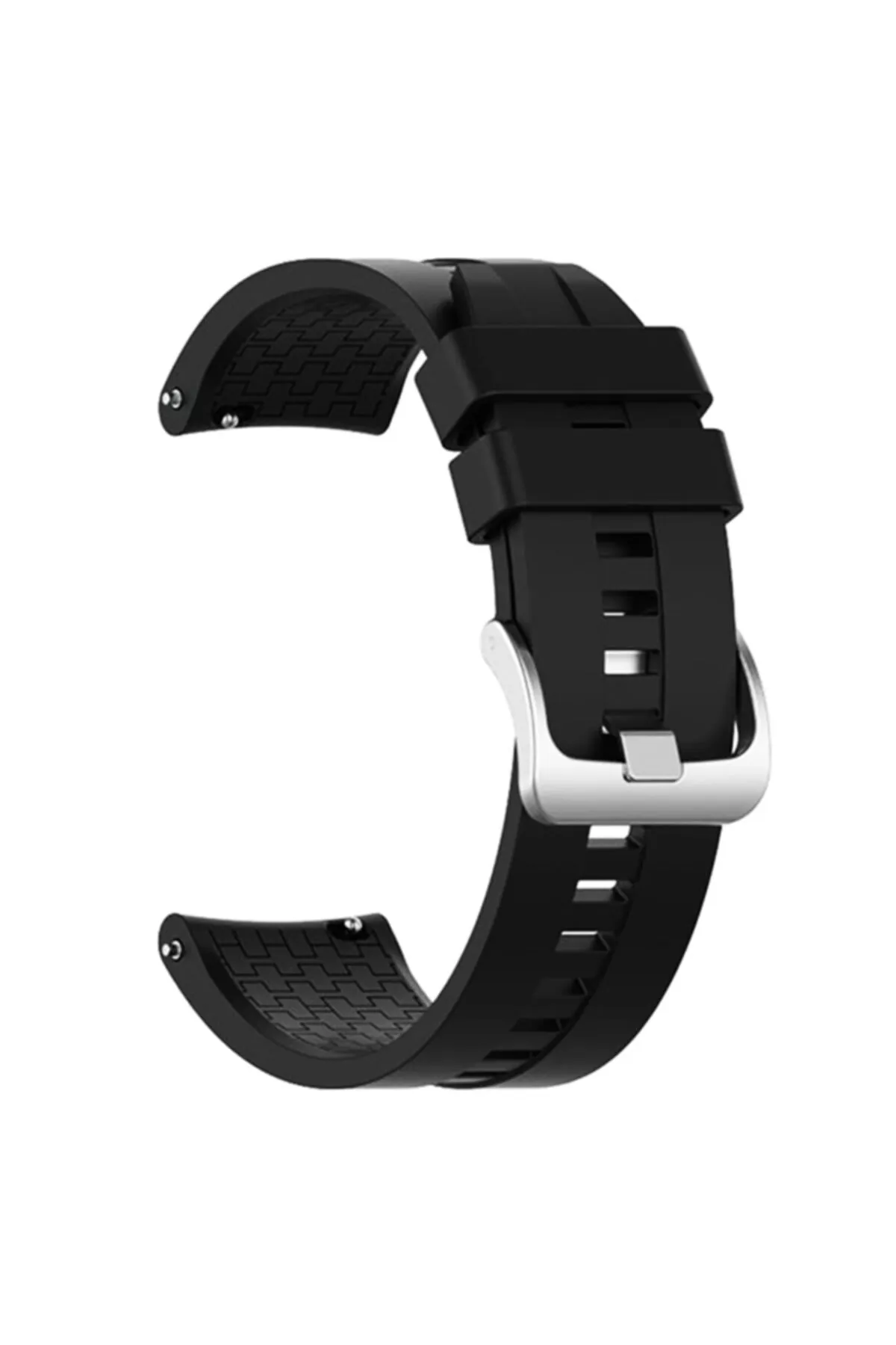 MarkaCase Fossil Watch Gen 6 Uyumlu Silikon Kordon Kayış Siyah