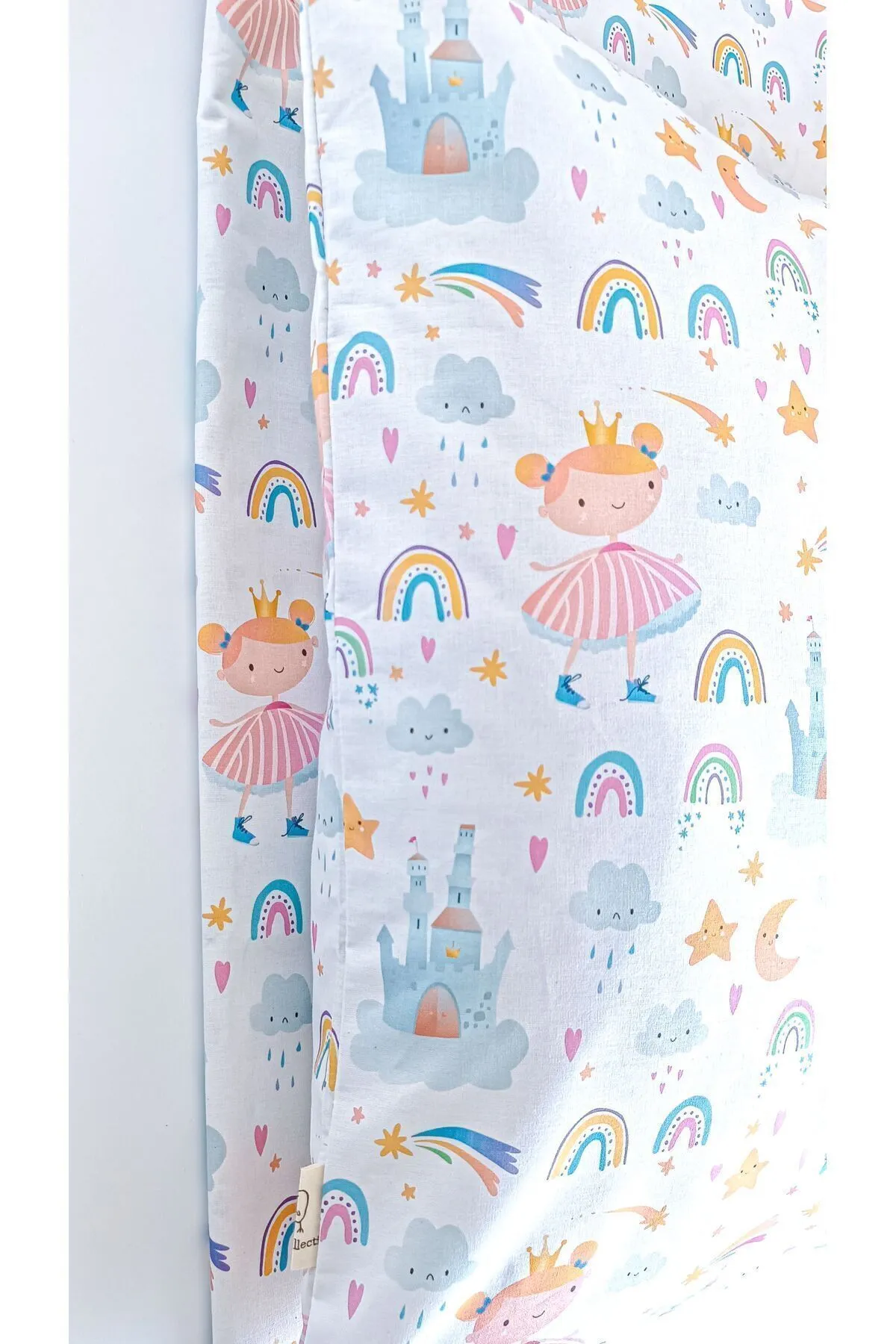 O&G Collection Prenses %100 Pamuklu (90X190 CM) Lastikli Çarşaf Ve Yastık Kılıfı Seti 2'li Set Bebek / Çocuk görsel 3