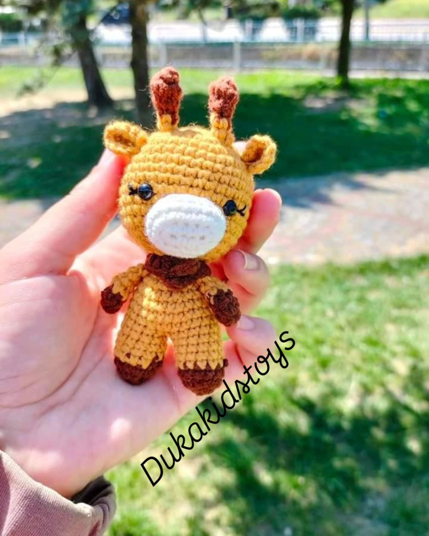 Amigurumi zürafa anahtarlık aksesuar hediyelik oyuncak